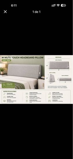 M Mute Touch Headboard Pillow King Size