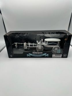 Disney 45th Anniversary The Haunted Mansion Die-Cast Metal Hearse Vehicle White