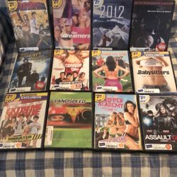 Lot Of 12 Former Blockbuster DVD Movie Rentals In Blockbuster Cases W Stickers
