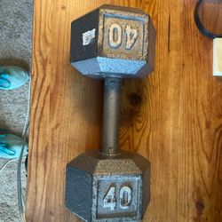 40lb CAST IRON DUMBBELL