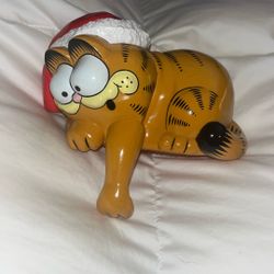 Vintage 1981 Garfield Christmas Mantle Shelf Stocking Hanger Hook Arm