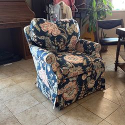 Small floral single lounge chair 