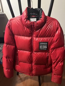 Armani Exchange Red Puffer
