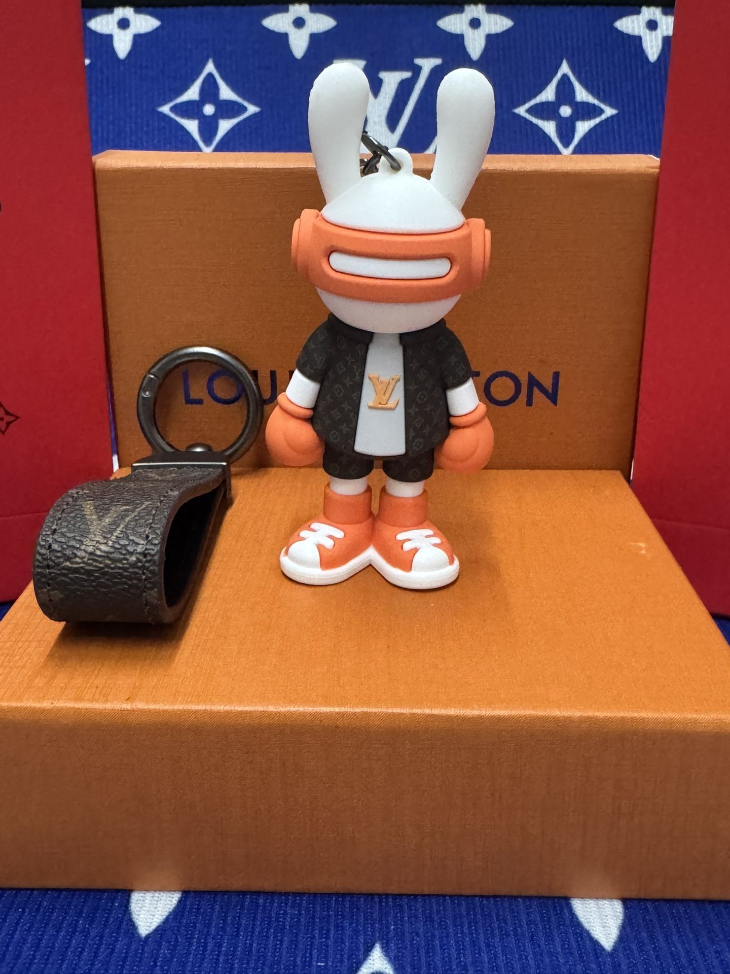 Louis Vuitton Orange Bunny & Leather Strap Combo Set - New in Box Luxury Gift