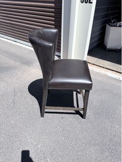 Set of 6 Premier Bar-Height Stools – Dark Brown Leather – Excellent Condition - $175 for all 6 chairs