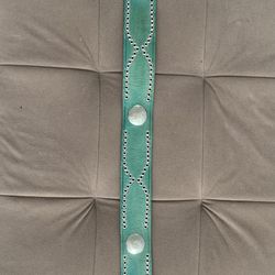 Turquoise Leather And Silver Belt