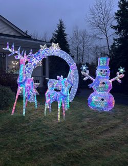Prismatic Christmas outdoor decor