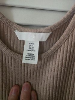 H&M Ribbed Top Size XL