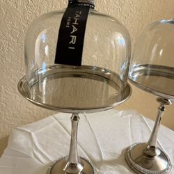 Set Of 2 TAHARI  Home; The Aisle In StyleCristal Glass; H 18’’X 24’’ W.