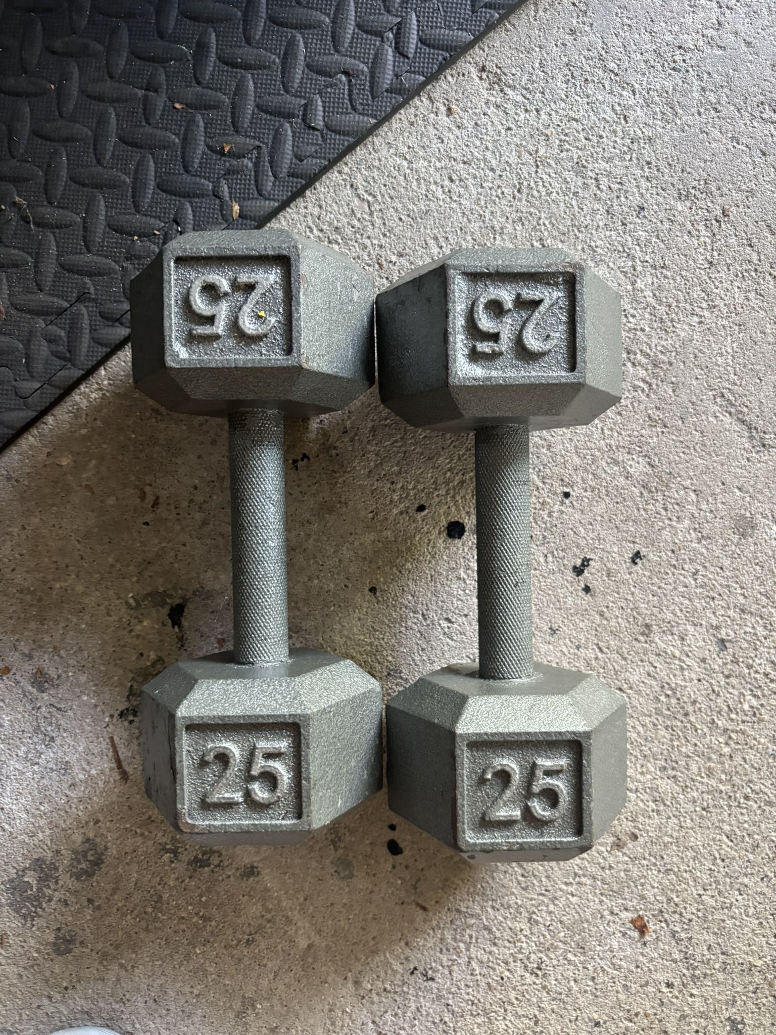 2-25lb Metal Dumbbells