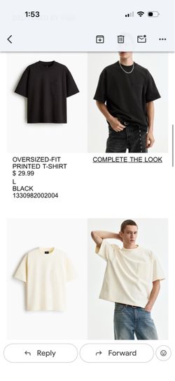H&M men’s Large Tshirts