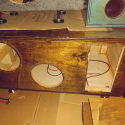 8-in quad custom subwoofer box box only! handcrafted with Extra Port insert. FREE DELIVERY
