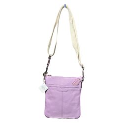 NWT Coach Legacy Lilac Leather Swing Pack Purse Shoulder Messenger Bag
