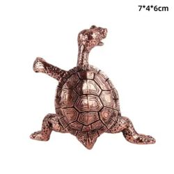 Antique Brass Meditation Zen Turtle Statue Ornament Copper Incense Burner