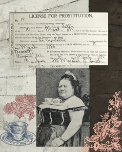 Tea Cup Sallie Novelty Certificate for Wild Western Working Girls