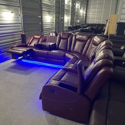 Brand New Power Reclining Sectional Sofa Couch