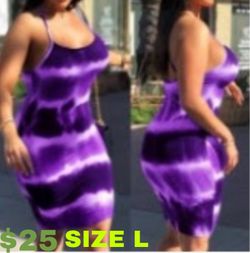 PURPLE TIED DYE DRESS