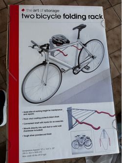 Two bicycle folding storage rack