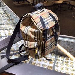 Burberry Vintage Checked Backpack 