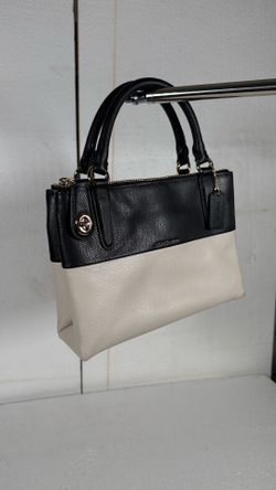 Coach Black & Cream Two-Tone Satchel