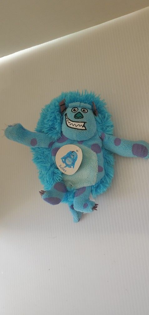 Disney Pixar Sulley Monsters Inc HideAway Pets Foldable 5" Stuffed Plush Toy
