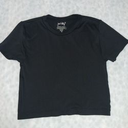 XL Black Crop Top 