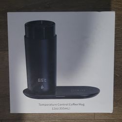 Temperature Control Heated Coffee Mug Self Heating App   12 Oz W/ Phone Charger