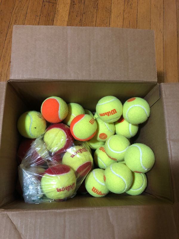 Instruction tennis balls, orange dot, yellow and red for Sale in