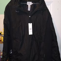 Calvin Klein Large Men's Bomber Ski Jacket With Side Zipper Pockets, New With Tags