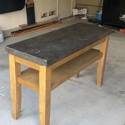 Solid Wood & Real Stone-Top Console Table – Only $85!! 