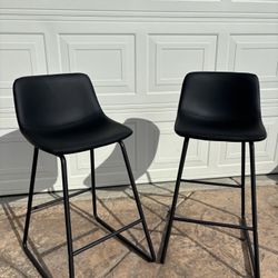 Two Brand New Black Bar Stools 