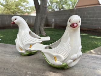 Ceramic Bird Wall Pockets