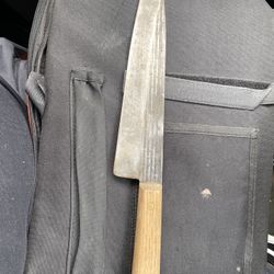 Vintage 1970's 10" Blade FORGECRAFT XL Hi-Carbon Steel Chef Knife 