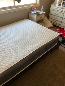 Full size bed and mattress