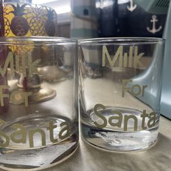 Milk For Santa Glass Vi