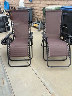2- reclining chairs