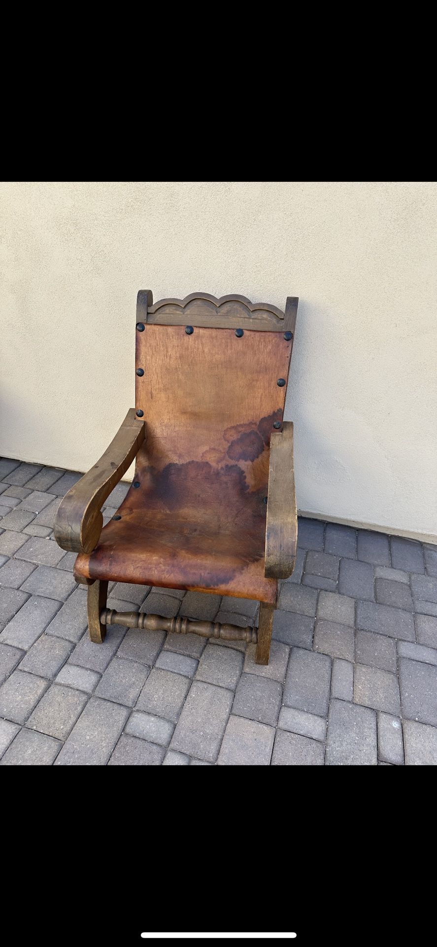 Antique Leather Chair Used Condition 