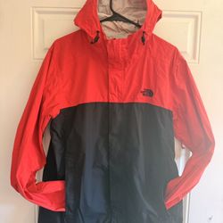 The North Face Red & Black Hooded Windbreaker / Rain Jacket - Men’s Large - Great Condition