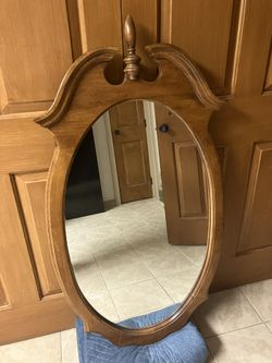 Vintage Solid Wood Wall Mirror