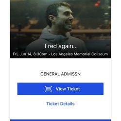 Fred Again Ticket