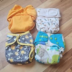 Cloth Diaper One Size Variety Lot of Four