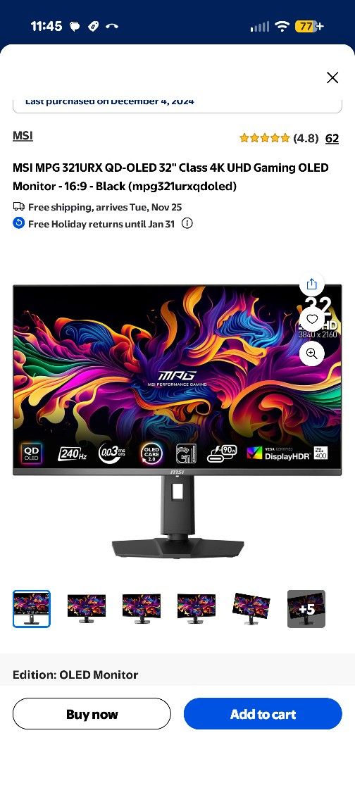 32inch QD-OLED  Monitor 