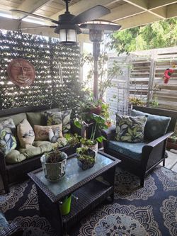 Ty Pennington 3-Piece Rattan Outdoor Conversation Set.