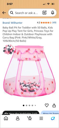 Girls ball tent