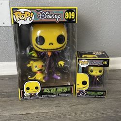 Funko Pop! Jumbo: The Nightmare Before Christmas - Jack and Zero (Blacklight), Multicolor, 10 inches
