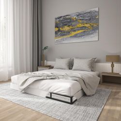 King Size Bed Frame & Box Spring Foundation All-in-One Noise Free