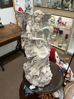 Angel with Wind Chimes Yard Statue