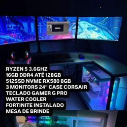 PC GAMER With 3 Monitors 