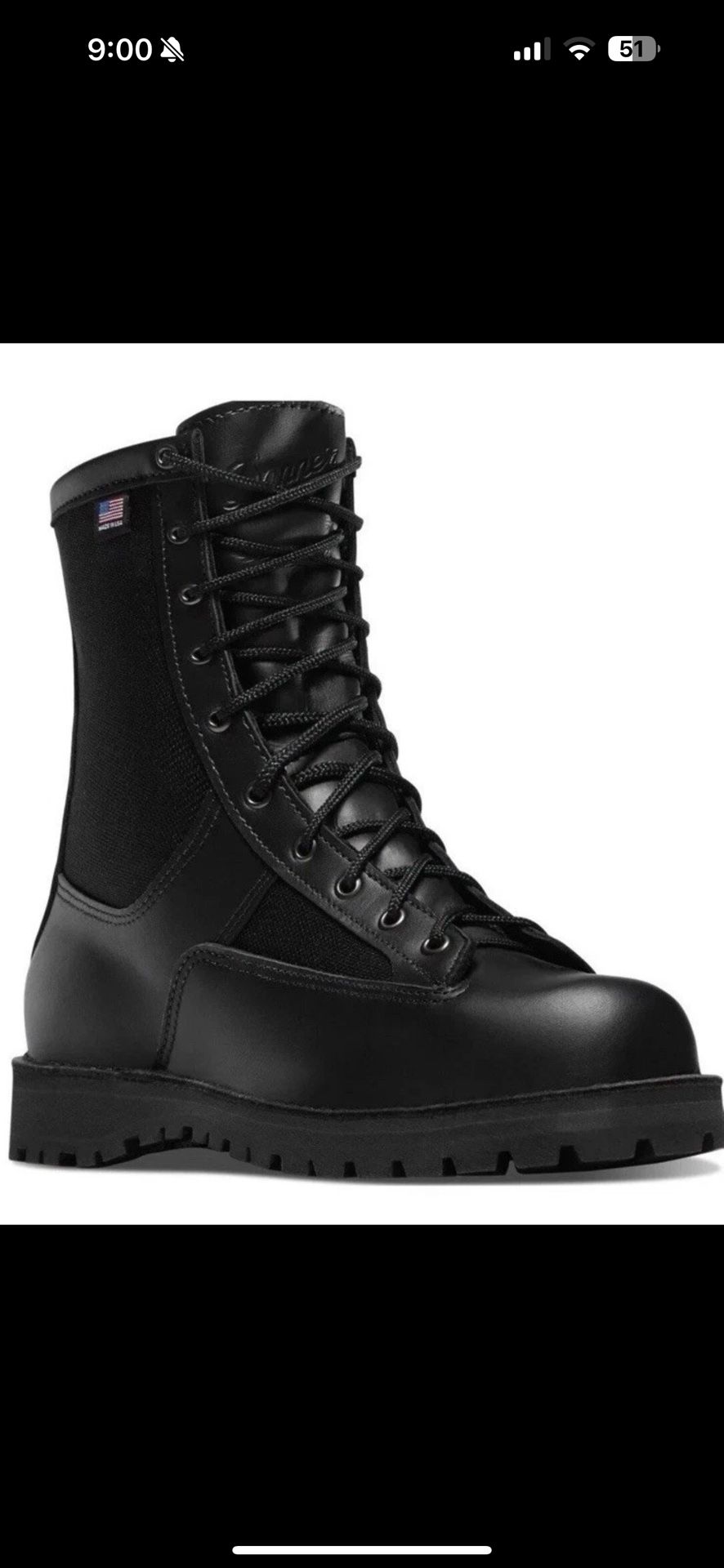 DANNER MEN'S ACADIA 21210 USA 8" BOOT (GORE-TEX, STITCH DOWN, VIBRAM, size 10D