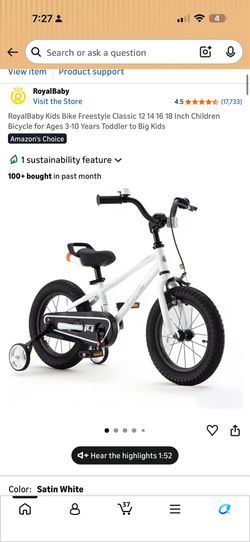 RoyalBaby Kids Bike Freestyle Classic 14 in